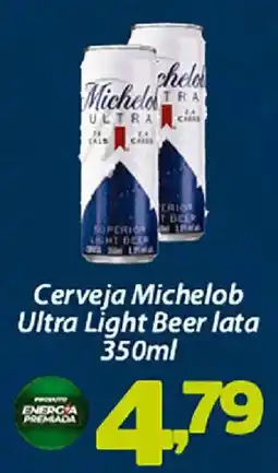 Confiança Supermercados Cerveja Michelob Ultra Light Beer lata oferta