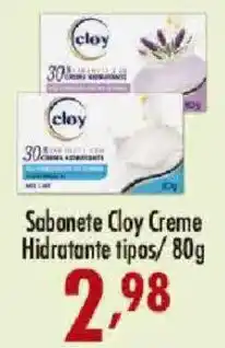 Confiança Supermercados Sabonete Cloy Creme Hidratante tipos oferta