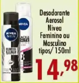Confiança Supermercados Desodorante Aerosol Nivea Feminino ou Masculino oferta