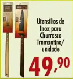 Confiança Supermercados Utensílios de Inox para Churrasco Tramontina oferta