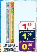 Roldão Mais - canudinho twist colorido morango ou citrico oferta