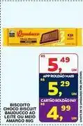 Roldão Bauducco - biscoito choco biscuit ao leite ou meio amargo oferta