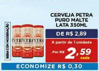 Bahamas Mix Cerveja Petra Puro Malte Lata oferta