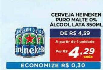 Bahamas Mix Cerveja Heineken Puro Malte 0% álcool Lata oferta