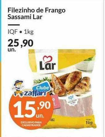 Zaffari Filezinho De Frango Sassami Lar oferta