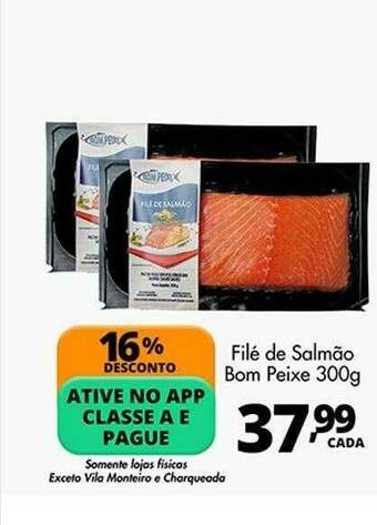 Delta Supermercados Filé De Salmão Bom Peixe 16% Desconto oferta