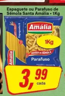 Rede Supermarket Espaguete ou Parafuso de Sêmola Santa Amália - 1Kg oferta