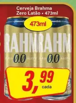 Rede Supermarket Cerveja Brahma Zero Latão oferta