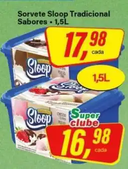 Rede Supermarket Sorvete Sloop Tradicional Sabores oferta
