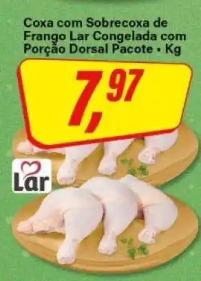 Rede Supermarket Coxa com Sobrecoxa de Frango Lar Congelada com Porção Dorsal Pacote oferta