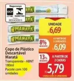 Atacadão Copo de Plástico Descartável Maratá oferta