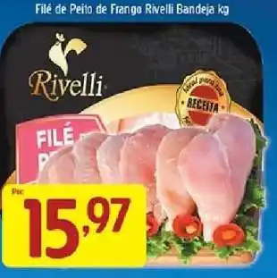 Supermercados Guanabara Filé de Peito de Frango Rivelli Bandeja kg oferta