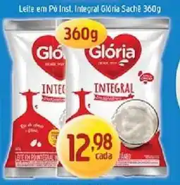 Supermercados Guanabara Leite em Pó Inst. Integral Glória Sachê 360g oferta