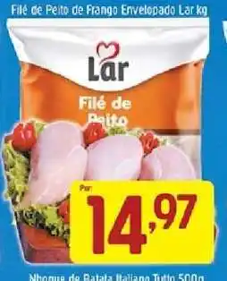 Supermercados Guanabara Filé de Peito de Frango Envelopado Lar kg oferta