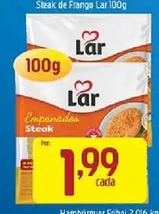 Supermercados Guanabara Steak de Frango Lar 100g oferta