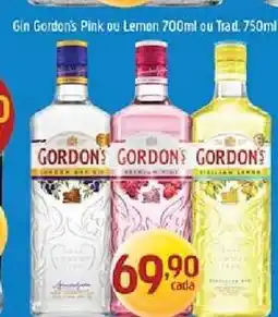 Supermercados Guanabara Gin Gordon's Pink ou Lemon oferta