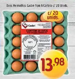 Supermercados Guanabara Ovos Vermelhos Casbri Tipo A Cartela c/ 20 Unids oferta
