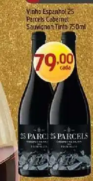 Supermercados Guanabara Vinho Espanhol 25 Parcels Cabernet Sauvignon Tinto 750ml oferta