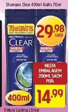 Supermercados Guanabara Shampoo Clear 400ml Grátis 70ml oferta