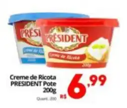 Althoff Supermercados Creme de Ricota PRESIDENT Pote oferta