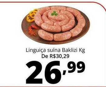 Supermercados Baklizi Linguiça Suína Baklizi oferta