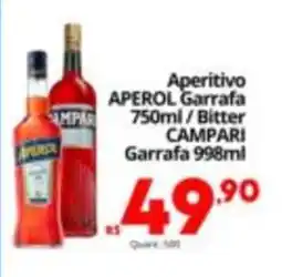 Althoff Supermercados Aperitivo aperol garrafa 750ml / bitter campari garrafa 998ml oferta