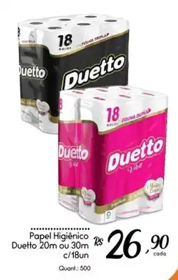 Giassi Supermercados Papel Higiênico Duetto 20m ou 30m oferta