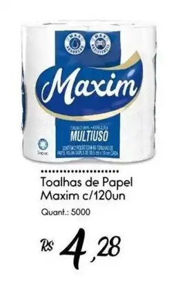 Giassi Supermercados Toalhas de papel maxim c/120un oferta