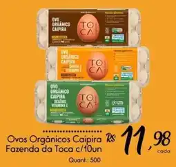 Giassi Supermercados Ovos Orgânicos Caipira Fazenda da Toca oferta