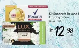 Giassi Supermercados Kit Sabonete Rexona & Lux 85g c/6un oferta