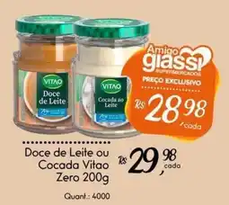 Giassi Supermercados Doce de Leite ou Cocada Vitao Zero oferta