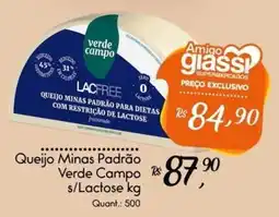 Giassi Supermercados Queijo Minas Padrão Verde Campo s/Lactose oferta