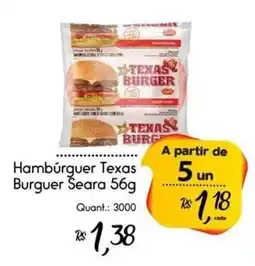 Giassi Supermercados Hambúrger texas burguer seara oferta
