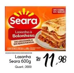 Giassi Supermercados Lasanha seara oferta