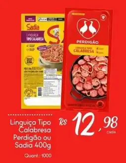 Giassi Supermercados Linguiça tipo calabresa oferta