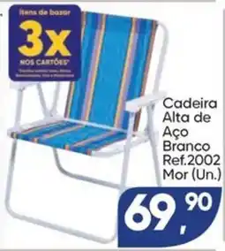 Imec Supermercados Cadeira alta de aço branco oferta