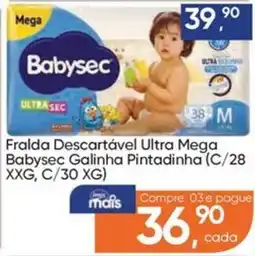 Imec Supermercados Frada descartável ultra mega babysec galinha pintadinha oferta