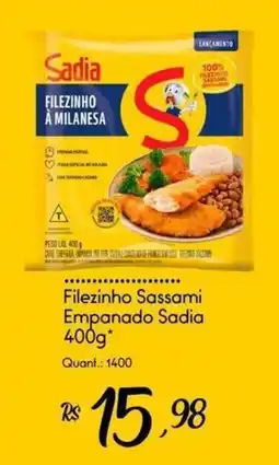 Giassi Supermercados Filezinho sassami empanado sadia oferta
