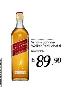Giassi Supermercados Whisky Johnnie Walker Red Label 1l oferta