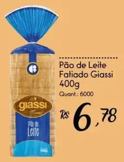 Giassi Supermercados Pão de Leite Fatiado Giassi oferta