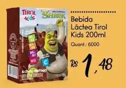 Giassi Supermercados Bebida Láctea Tirol Kids oferta