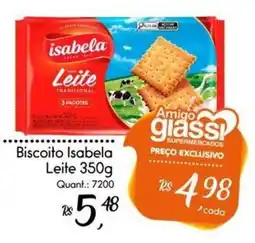 Giassi Supermercados Biscoito isabela leite oferta
