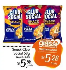 Giassi Supermercados Snack club social oferta