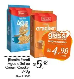 Giassi Supermercados Biscoito parati água e sal ou cream cracker oferta
