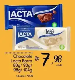Giassi Supermercados Chocolate lacta barra oferta