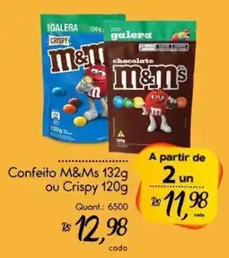 Giassi Supermercados Confeito M&Ms ou Crispy oferta