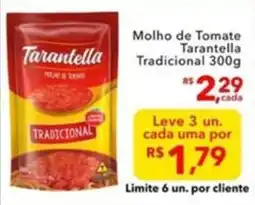 UniSuper molho de tomate tarantella tradicional oferta