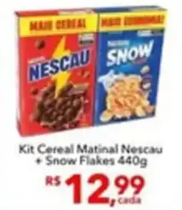 UniSuper Kit Cereal Matinal Nescau + Snow Flakes oferta