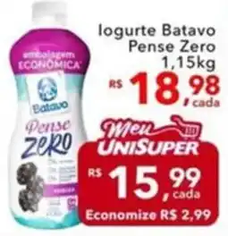 UniSuper logurte batavo pense zero oferta