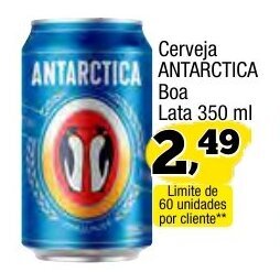 Amarelinha supermercados Cerveja Antarctica Boa lata 350ml oferta